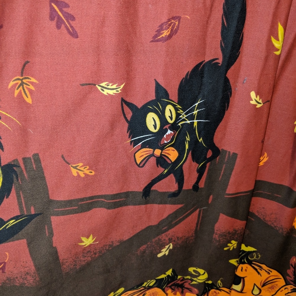 Pin-Up Girl Halloween Print Dress